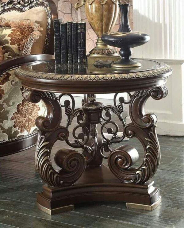 Brown Cherry End Table HD-8013 By Homey Design 4