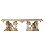 Metallic Bright Gold 7PCs Dining Table Set HD-8016 By Homey Design Homey Design HD-8016 Collection Mobilia Cleopatra 13 Metallic Bright Gold 7PCs Dining Table Set HD-8016 By Homey Design 13