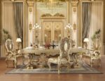 Metallic Bright Gold 7PCs Dining Table Set HD-8016 By Homey Design Homey Design HD-8016 Collection Mobilia Cleopatra 14 Metallic Bright Gold 7PCs Dining Table Set HD-8016 By Homey Design 14