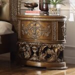 Gold & Brown 4PCs Bedroom Set Traditional Hd-8018 By Homey Design Homey Design Bedroom Sets Mobilia Cleopatra 10 Gold & Brown 4PCs Bedroom Set Traditional Hd-8018 By Homey Design 10