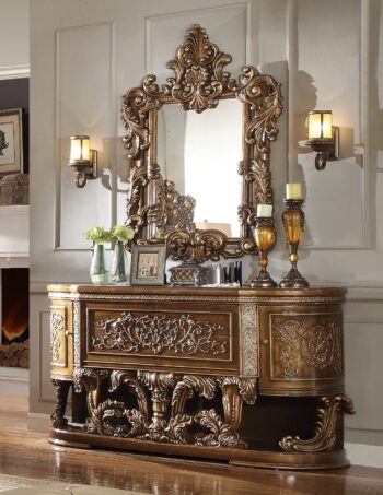 Gold & Brown Dresser HD-8018 By Homey Design