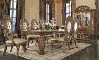 Luxury 7 PCs Dining Table Set HD-8024 By Homey Design 106