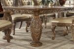 Gold & Brown 7PCs Dining Table Set HD-8018 By Homey Design Homey Design HD-8018 Collection Mobilia Cleopatra 14 Gold & Brown 7PCs Dining Table Set HD-8018 By Homey Design 14