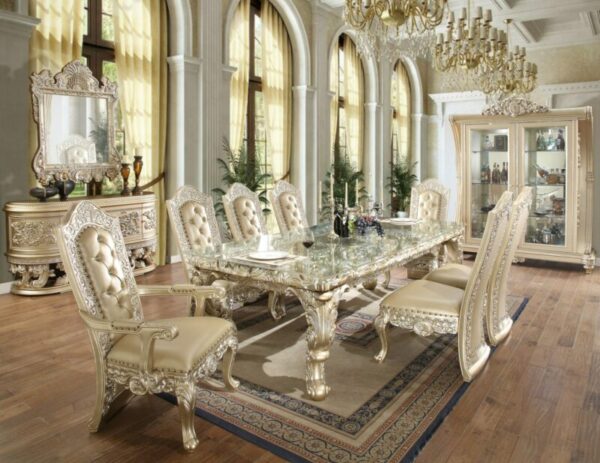 Belle Silver 7 PCs Dining Table Set HD-8022 By Homey Design 7