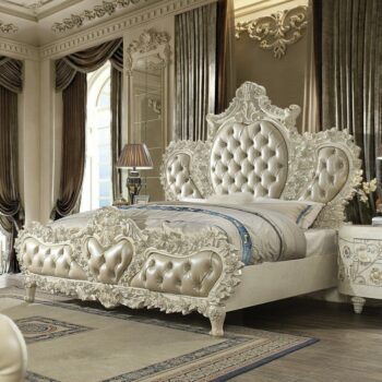 Plantation Cove White California King Bed HD-8030 By Homey Design