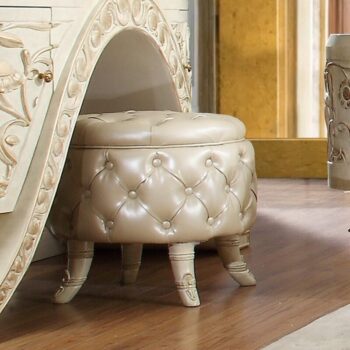 Plantation Cove White Stool HD-8030 By Homey Design