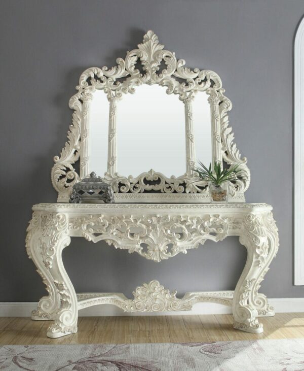 Plantation Cove White Console Table HD-8030 By Homey Design 4