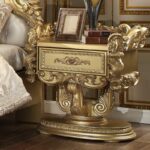 Metallic Bright Gold 4PC Bedroom Set HD-8086 By Homey Design 14