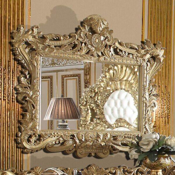 Metallic Bright Gold 4PC Bedroom Set HD-8086 By Homey Design 11