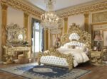 Metallic Bright Gold 4PC Bedroom Set HD-8086 By Homey Design 17
