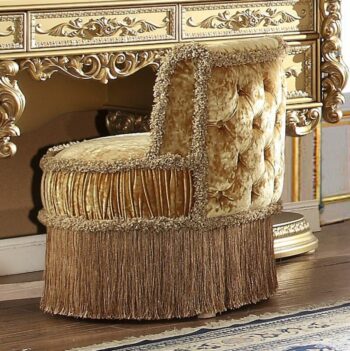 Metallic Bright Gold Stool HD-8086 By Homey Design