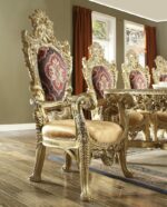 Metallic Bright Gold Arm Chair HD-8086 By Homey Design 7