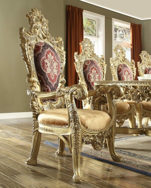 Metallic Bright Gold Arm Chair HD-8086 By Homey Design 6