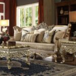 Metallic Bright Gold 3PCs Sofa Set HD-04 By Homey Design 12
