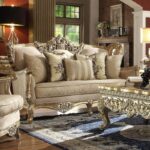 Metallic Bright Gold 3PCs Sofa Set HD-04 By Homey Design 13