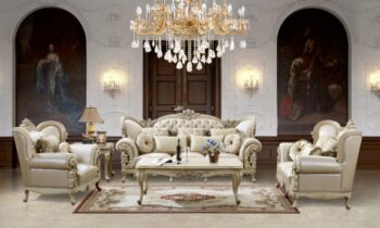 Luxury 7 PCs Dining Table Set HD-8024 By Homey Design 68