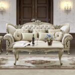 Plantation Cove White 3PCs Sofa Set HD-32 By Homey Design Homey Design HD-32 Collection Mobilia Cleopatra 14 Plantation Cove White 3PCs Sofa Set HD-32 By Homey Design 14