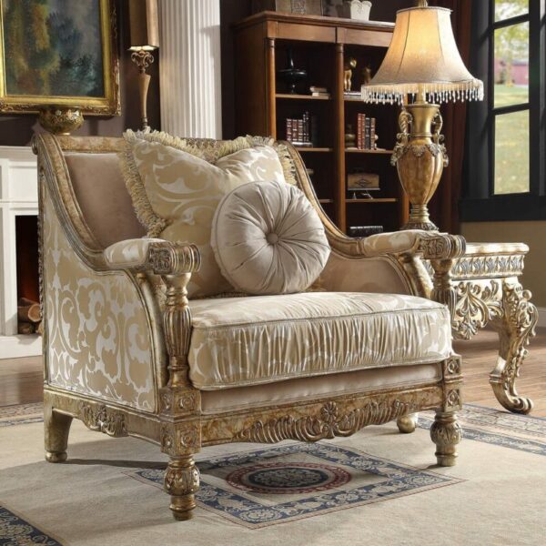 Metallic Bright Gold Chair HD-205 By Homey Design 4