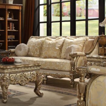 Metallic Bright Gold Sofa HD-205 By Homey Design