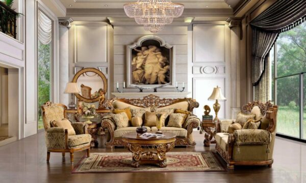Medium Golden Tan 3PC Sofa Set HD-369 By Homey Design 7