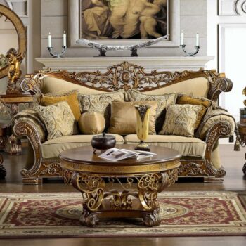 Medium Golden Tan Sofa HD-369 By Homey Design