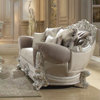 Metallic Silver Finish Love Traditional Style Homey Design HD-372