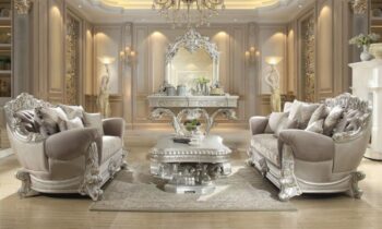 Luxury 7 PCs Dining Table Set HD-8024 By Homey Design 70
