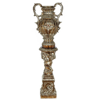 Mahogany Cracke & Ant Sil Vase HD-384 By Homey Design