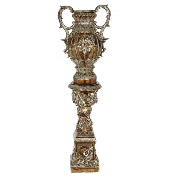 Mahogany Cracke & Ant Sil Vase HD-384 By Homey Design 4