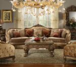 Brown Victorian Sectional Sofa By Homey Design HD-458 Homey Design HD-458 Collection Mobilia Cleopatra 7 Brown Victorian Sectional Sofa By Homey Design HD-458 7