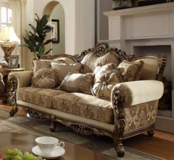 Met Ant Gold & Perfect Brown Sofa HD-506 By Homey Design