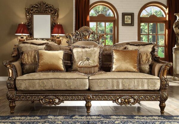 Metallic Antique Gold Sofa HD-610 By Homey Design 6