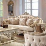 Golden Silver & Metallic Gold Sofa HD-661 By Homey Design 7