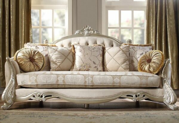 Golden Silver & Metallic Gold Sofa HD-661 By Homey Design 6