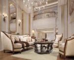 Antique Gold & Dark Oak 3PCs Sofa Set Traditional Homey Design HD-823 Homey Design HD-823 Collection Mobilia Cleopatra 7 Antique Gold & Dark Oak 3PCs Sofa Set Traditional Homey Design HD-823 7