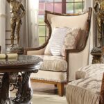 Antique Gold & Dark Oak 3PCs Sofa Set Traditional Homey Design HD-823 Homey Design HD-823 Collection Mobilia Cleopatra 8 Antique Gold & Dark Oak 3PCs Sofa Set Traditional Homey Design HD-823 8