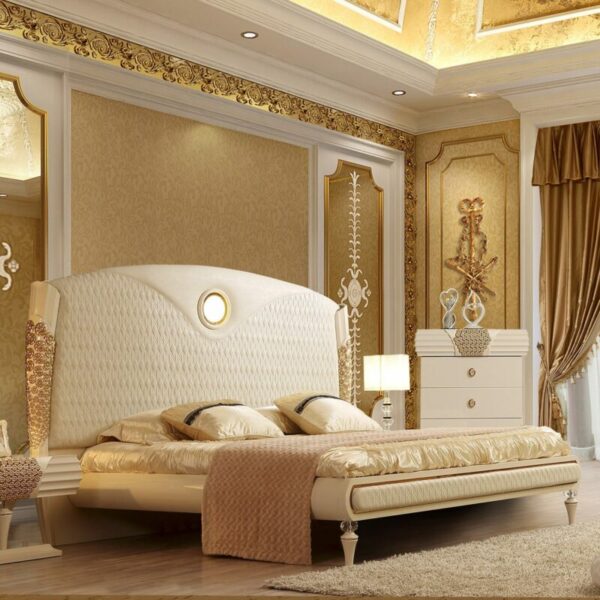 Luxury Cream Finish California King Bed HD-901 By Homey Design 4