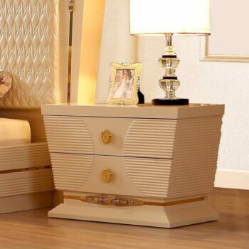 White Gloss Nightstand HD-914 By Homey Design