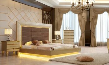 Belle Silver 5PCs Eastern King Bedroom Set HD-918 By Homey Design 7