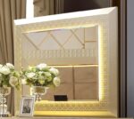 Belle Silver 5PCs Eastern King Bedroom Set HD-918 By Homey Design Homey Design HD-918 Collection Mobilia Cleopatra 13 Belle Silver 5PCs Eastern King Bedroom Set HD-918 By Homey Design 13