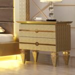 Belle Silver 5PCs Eastern King Bedroom Set HD-918 By Homey Design Homey Design HD-918 Collection Mobilia Cleopatra 14 Belle Silver 5PCs Eastern King Bedroom Set HD-918 By Homey Design 14