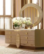 Belle Silver Eastern King Bedroom Set HD-922 By Homey Design Homey Design HD-922 Collection Mobilia Cleopatra 15 Belle Silver Eastern King Bedroom Set HD-922 By Homey Design 15