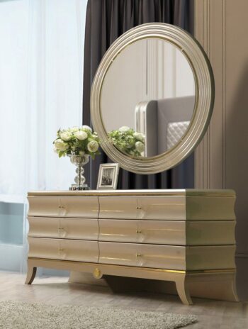 Belle Silver & Metallic Silver Dresser HD-925 By Homey Design