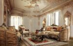 Homey Design HD-1601 3Pc Upholstery Sofa Set In Metallic Antique Gold Homey Design HD-1601 Collection Mobilia Cleopatra 9 Homey Design HD-1601 3Pc Upholstery Sofa Set In Metallic Antique Gold 9