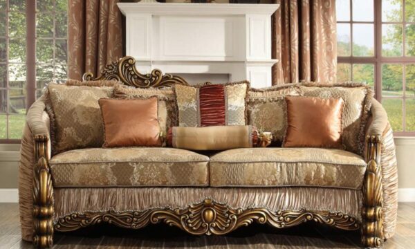 Metallic Gold Sofa HD-1601 By Homey Design 8