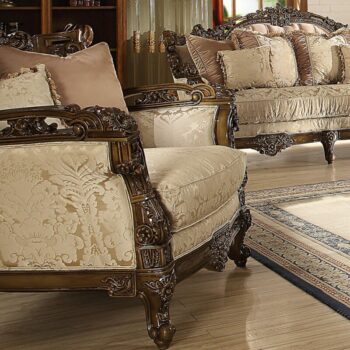 Met Ant Gold & Perfect Brown Chair HD-1609 By Homey Design
