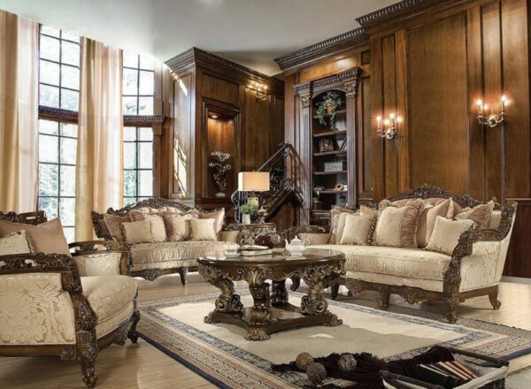Met Ant Gold & Perfect Brown 3PCs Sofa Set HD-1609 By Homey Design 7