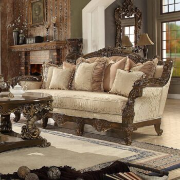Met Ant Gold & Perfect Brown Sofa HD-1609 By Homey Design
