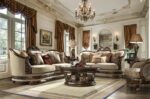 Homey Design Hd-1623 Traditional 3Pc Living Room Sofa Set In Luxury Beige Chenille 9