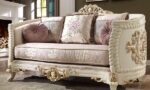 Cream Chenille 2PC Sofa Set HD-2011 By Homey Design Homey Design HD-2011 Collection Mobilia Cleopatra 10 Cream Chenille 2PC Sofa Set HD-2011 By Homey Design 10